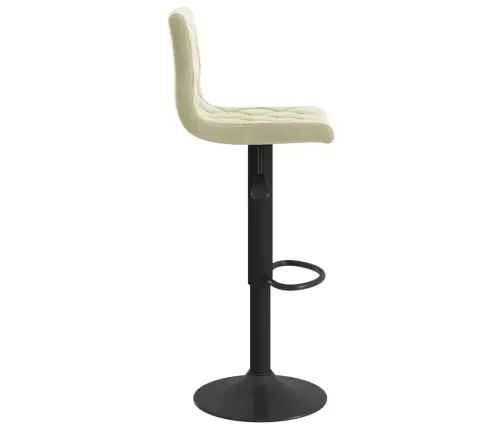 Baro Taburetės, 2Vnt., Kreminės Spalvos, Aksomas