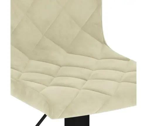 Baro Taburetės, 2Vnt., Kreminės Spalvos, Aksomas