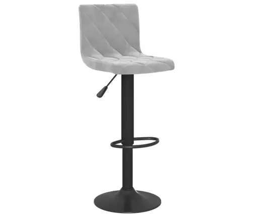 Bāra Krēsli, 2 Gab., Gaiši Pelēks Samts Vidaxl