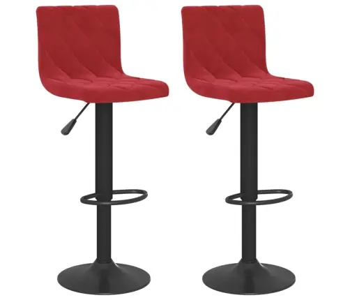 Bāra Krēsli, 2 Gab., Vīnsarkans Samts Vidaxl