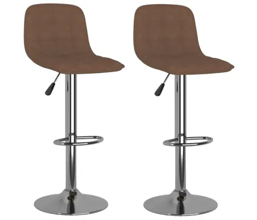 Bāra Krēsli, 2 Gab., Brūns Audums Vidaxl