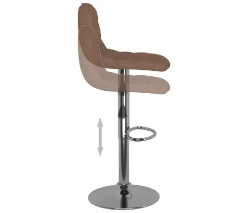 Bāra Krēsli, 2 Gab., Brūns Audums Vidaxl