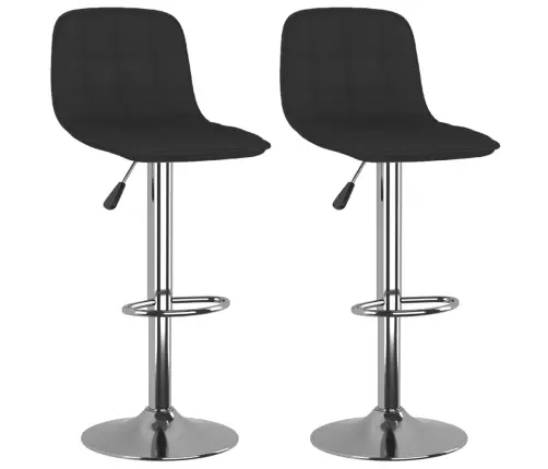 Bāra Krēsli, 2 Gab., Melns Audums Vidaxl