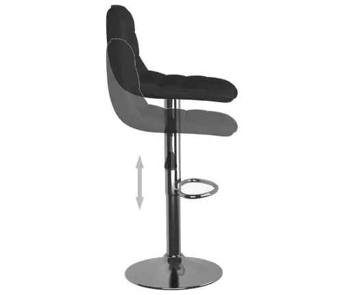 Bāra Krēsli, 2 Gab., Melns Audums Vidaxl