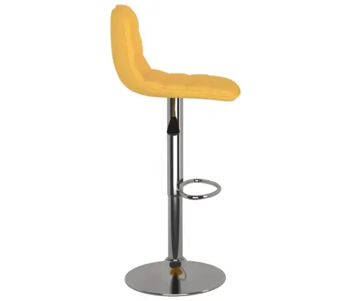Baro Taburetės, 2Vnt., Geltonos Spalvos, Audinys