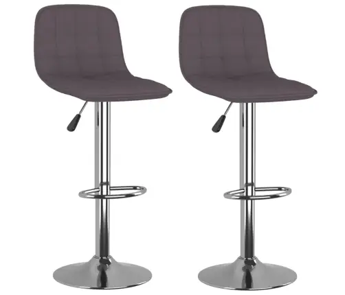 Bāra Krēsli, 2 Gab., Pelēkbrūns Audums Vidaxl