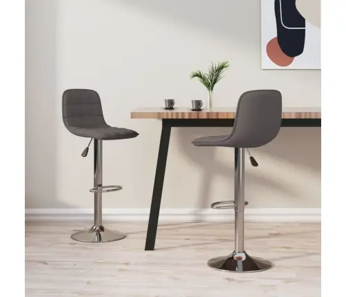 Bāra Krēsli, 2 Gab., Pelēkbrūns Audums Vidaxl