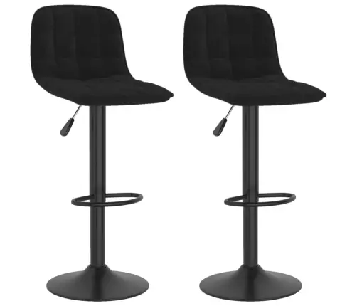 Bāra Krēsli, 2 Gab., Melns Samts Vidaxl