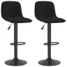 Bāra Krēsli, 2 Gab., Melns Samts Vidaxl