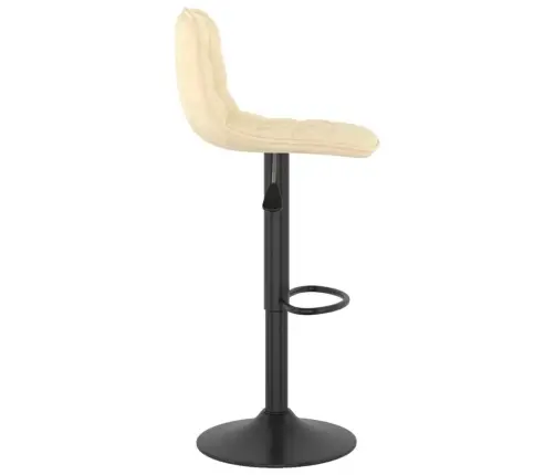 Bāra Krēsli, 2 Gab., Krēmkrāsas Samts Vidaxl