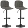 Bāra Krēsli, 2 Gab., Tumši Pelēks Samts Vidaxl