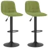 Bāra Krēsli, 2 Gab., Gaiši Zaļš Samts Vidaxl