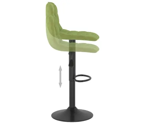 Bāra Krēsli, 2 Gab., Gaiši Zaļš Samts Vidaxl