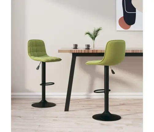 Bāra Krēsli, 2 Gab., Gaiši Zaļš Samts Vidaxl