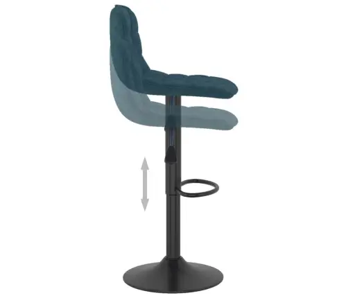 Bāra Krēsli, 2 Gab., Zils Samts Vidaxl