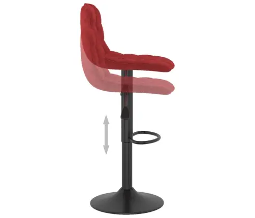 Bāra Krēsli, 2 Gab., Vīnsarkans Samts Vidaxl