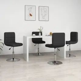 Virtuves Krēsli, 4 Gab., Melna Mākslīgā Āda Vidaxl