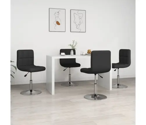 Söögitoolid 4 Tk, Must, Kunstnahk