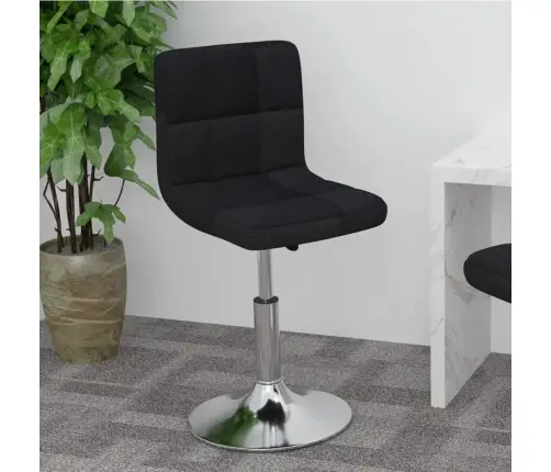 Grozāms Bāra Krēsls, Melns Audums Vidaxl