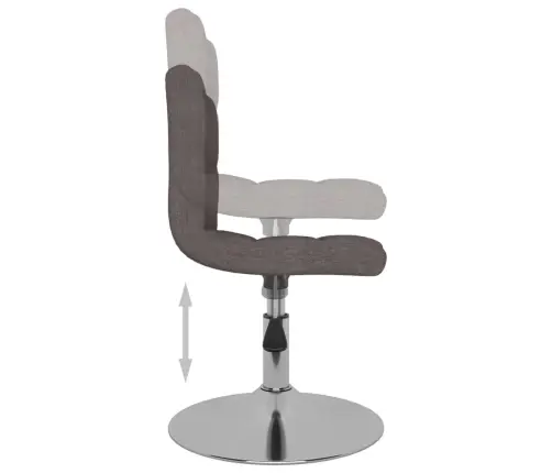 Grozāms Bāra Krēsls, Pelēkbrūns Audums Vidaxl