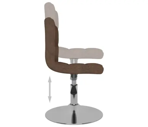 Grozāmi Virtuves Krēsli, 2 Gab., Brūns Audums Vidaxl Grozāmi Virtuves Krēsli, 2 Gab., Brūns Audums Vidaxl