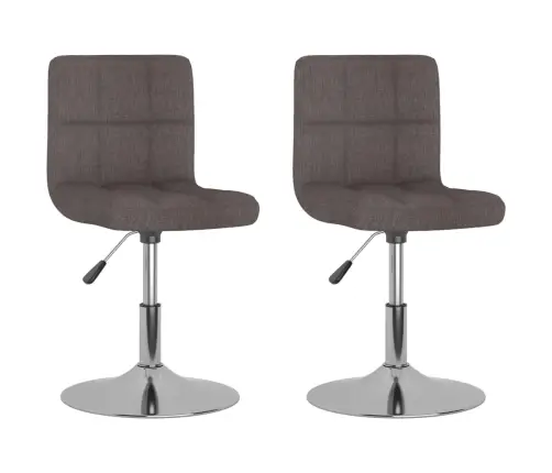 Pasukamos Valgomojo Kėdės, 2Vnt., Taupe Spalvos, Audinys