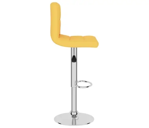 Bāra Krēsli, 2 Gab., Sinepju Dzeltens Audums Vidaxl