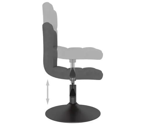 Grozāms Bāra Krēsls, Tumši Pelēks Samts Vidaxl