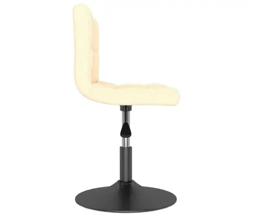 Grozāmi Virtuves Krēsli, 2 Gab., Krēmkrāsas Samts Vidaxl