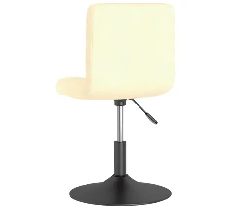 Grozāmi Virtuves Krēsli, 2 Gab., Krēmkrāsas Samts Vidaxl