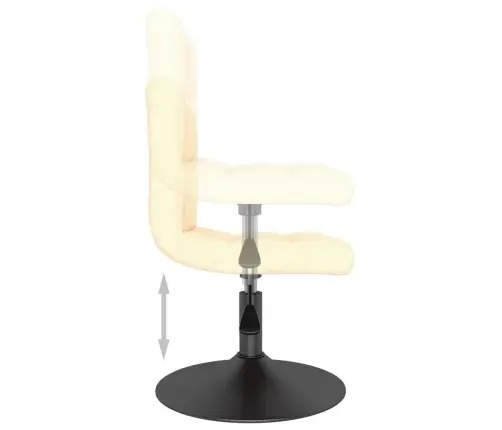Grozāmi Virtuves Krēsli, 2 Gab., Krēmkrāsas Samts Vidaxl