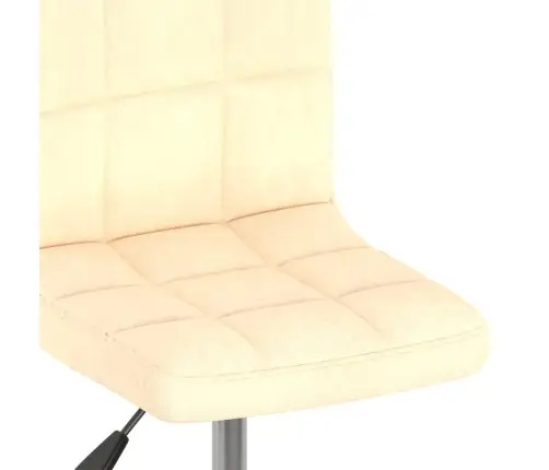 Grozāmi Virtuves Krēsli, 2 Gab., Krēmkrāsas Samts Vidaxl