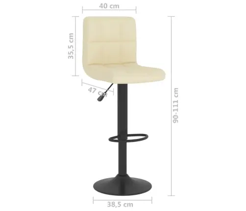 Bāra Krēsls, Krēmkrāsas Audums Vidaxl