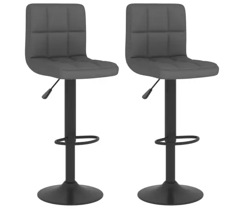 Baro Taburetės, 2Vnt., Tamsiai Pilkos Spalvos, Audinys