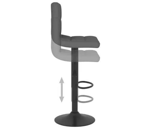 Baro Taburetės, 2Vnt., Tamsiai Pilkos Spalvos, Audinys