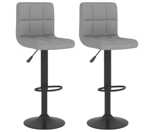 Bāra Krēsli, 2 Gab., Gaiši Pelēks Audums Vidaxl