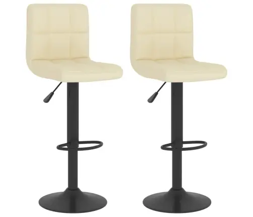 Baro Taburetės, 2Vnt., Kreminės Spalvos, Audinys