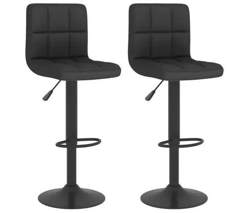 Baro Taburetės, 2Vnt., Juodos Spalvos, Audinys