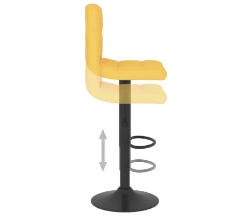 Bāra Krēsli, 2 Gab., Sinepju Dzeltens Audums Vidaxl