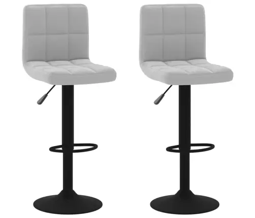 Bāra Krēsli, 2 Gab., Gaiši Pelēks Samts Vidaxl