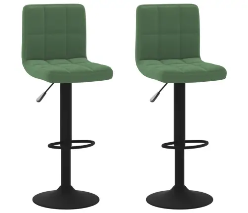 Bāra Krēsli, 2 Gab., Tumši Zaļš Samts Vidaxl