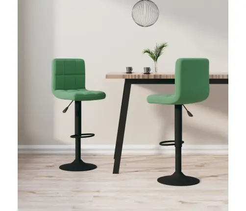 Bāra Krēsli, 2 Gab., Tumši Zaļš Samts Vidaxl