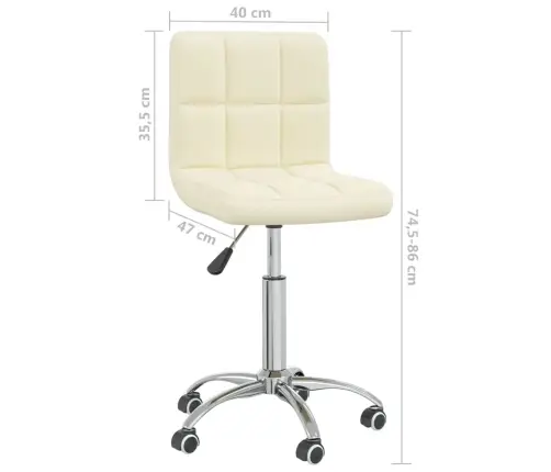 Biroja Krēsls, Krēmkrāsas Audums Vidaxl