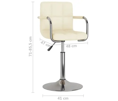 Bāra Krēsls, Krēmkrāsas Audums Vidaxl