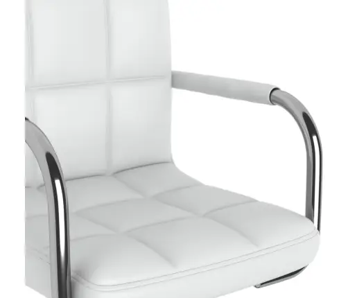 Pöörlevad Söögitoolid 2 Tk, Valge, Kunstnahk