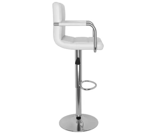 Baaritoolid 2 Tk, Valge, Kunstnahk