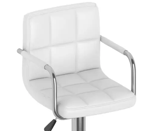 Baaritoolid 2 Tk, Valge, Kunstnahk