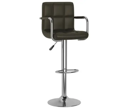 Baro Taburetės, 2 Vnt., Rudos Spalvos, Dirbtinė Oda