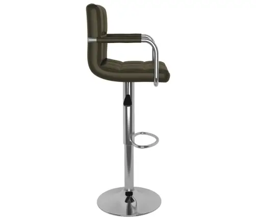 Baro Taburetės, 2 Vnt., Rudos Spalvos, Dirbtinė Oda