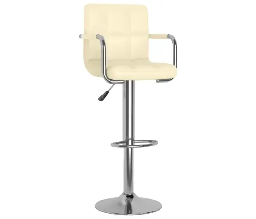 Bāra Krēsli, 2 Gab., Krēmkrāsas Mākslīgā Āda Vidaxl